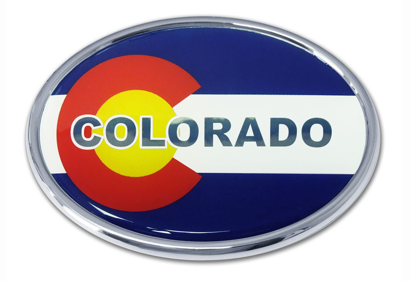 COLORADO State Flag Custom License Plate  Colorado Emblem Version 1